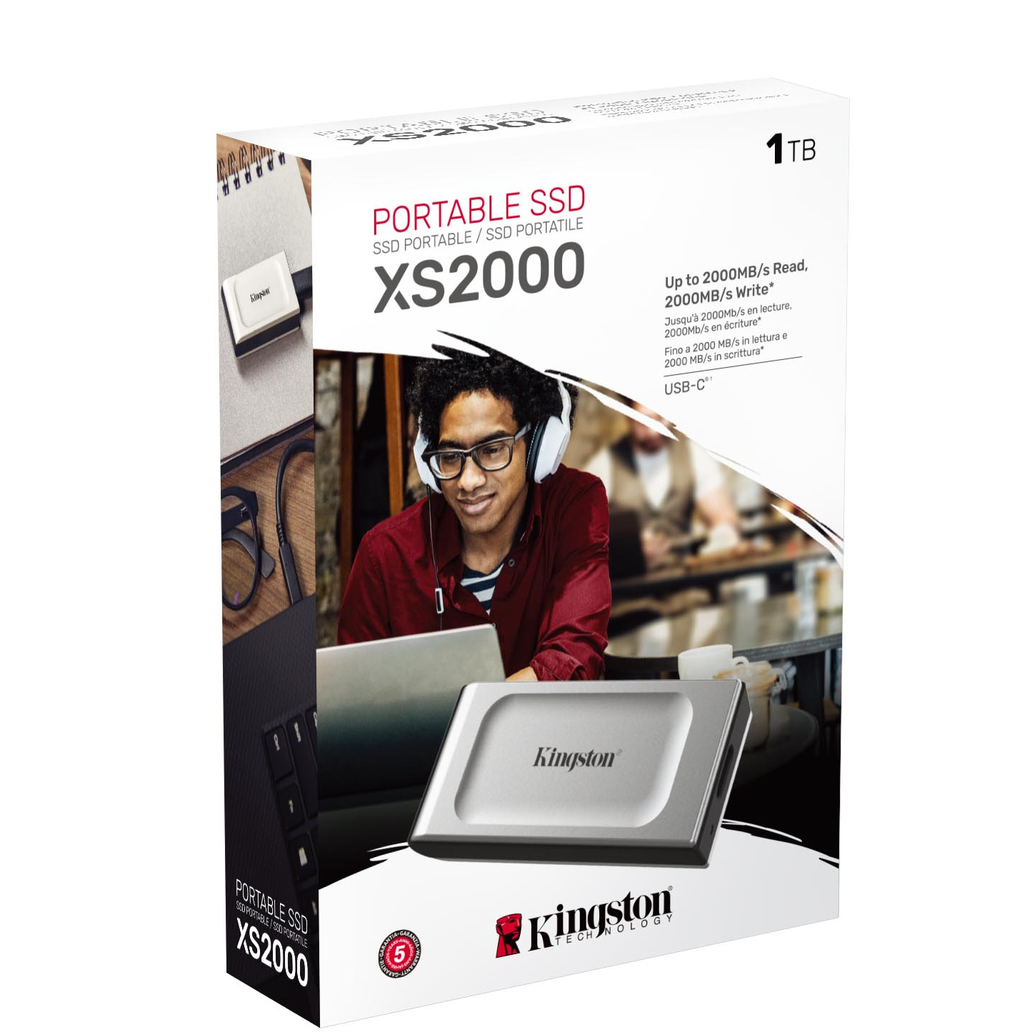   Kingston XS2000 Portable SSD, 1000GB Capacity    