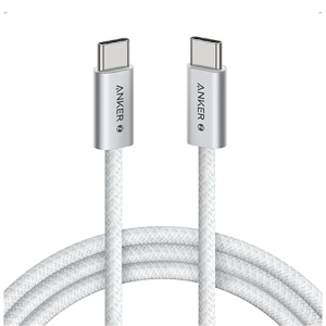   Anker - 240W Braided Charging Cable - White Color 1m    