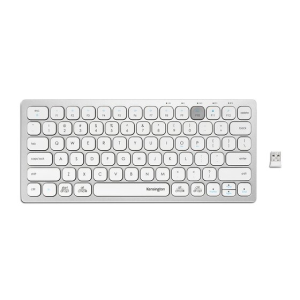   Kensington - Multi-Device Compact Wireless Keyboard (White ) K75504US    