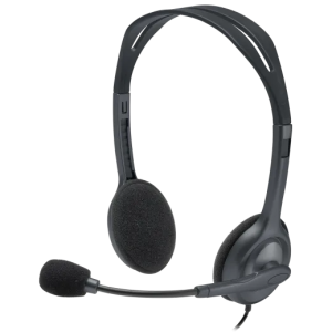   Logitech- Stereo Headset with Adjustable Microphone for Clear Voice Experience on Calls and Music    