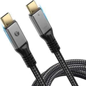   كابل يو اس بي 4 من فيكوم لكابل Thunderbolt 3 بقوة 240 واط، 20 جيجا بايت في الثانية    